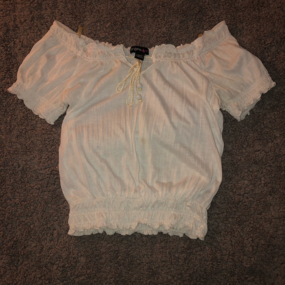 White Off the Shoulder Top